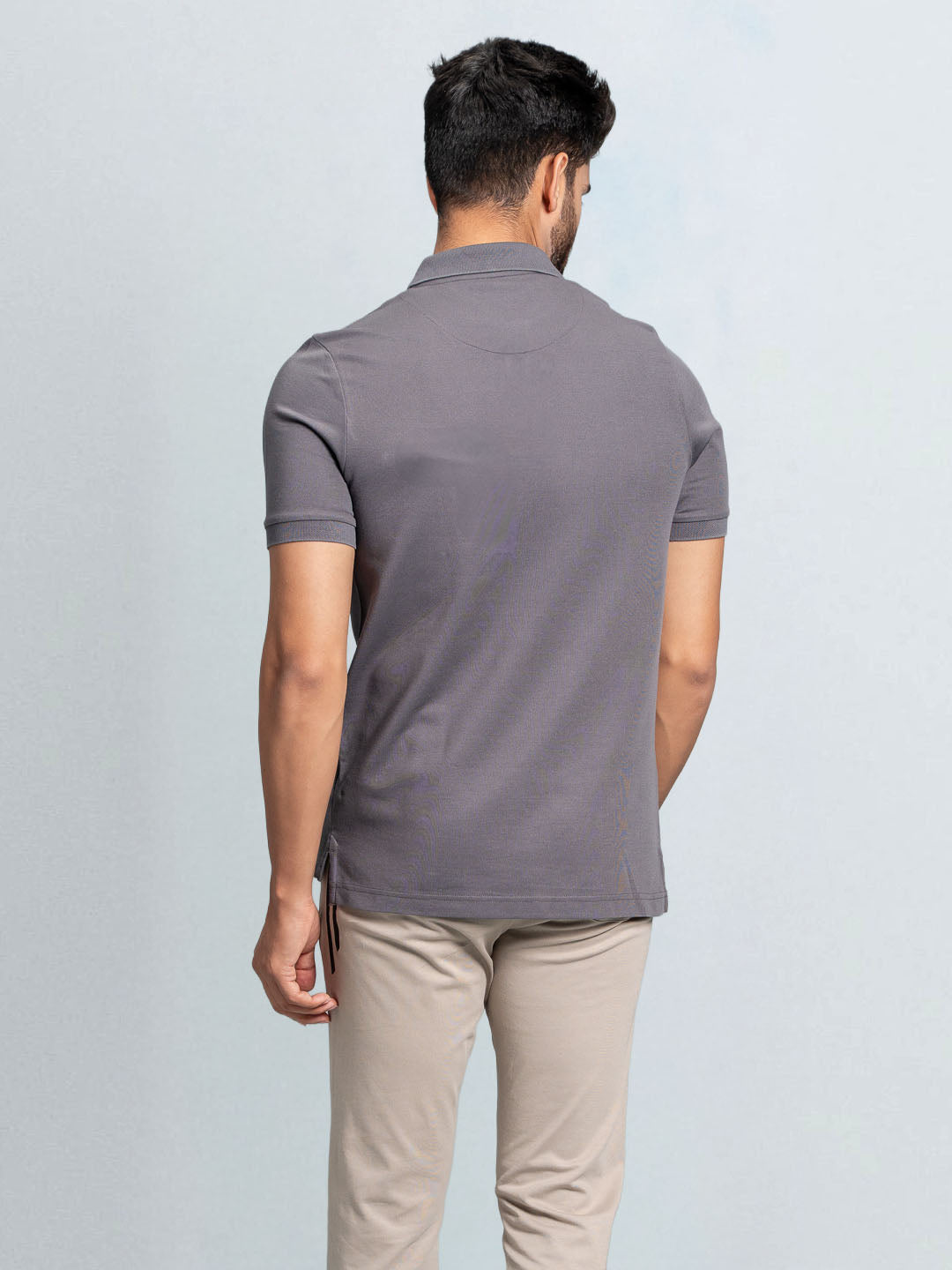 Men's Extra Long Staple Cotton Polo Smokey Grey