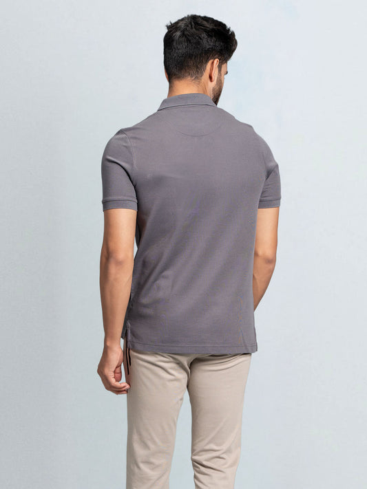Men's Extra Long Staple Cotton Polo Smokey Grey
