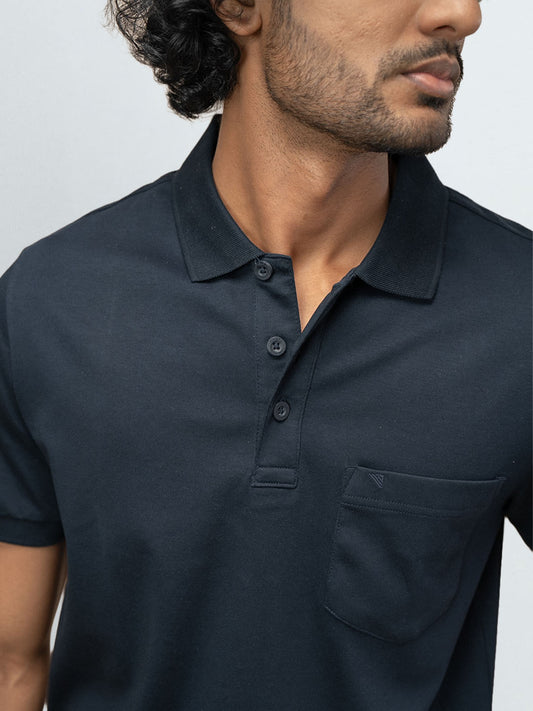Men's Extra Long Staple Cotton Polo Navy