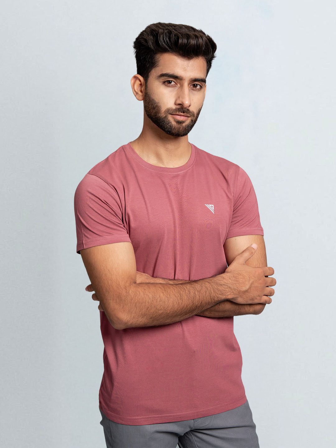 Men's 100% Cotton Crew Neck Rouge