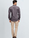 Men's Satin Stretch Cotton Shirt Grey