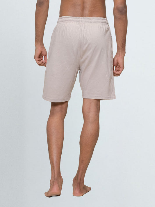 Men's Combed Cotton Shorts Beige