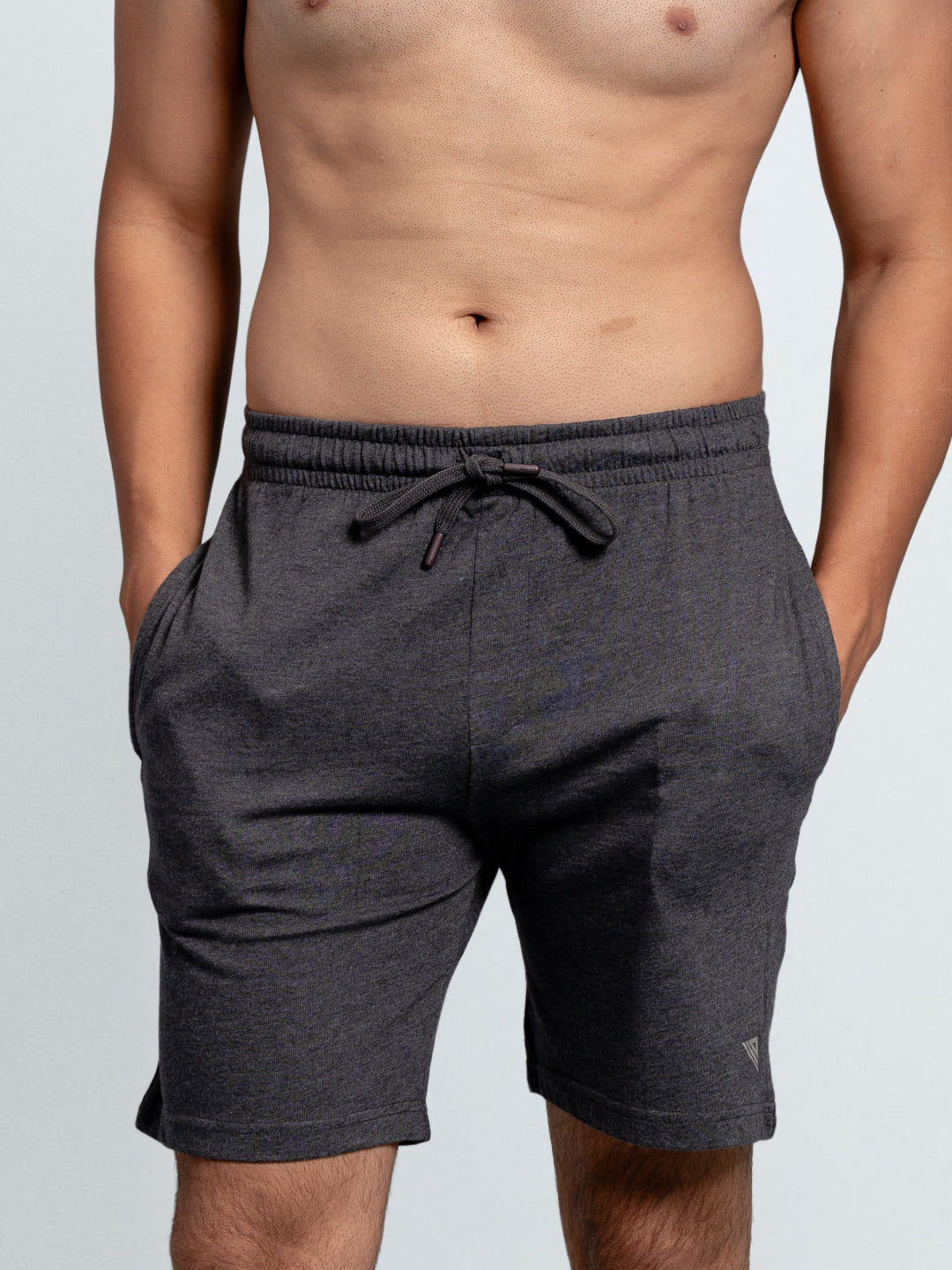 Men's Combed Cotton Shorts Charcoal