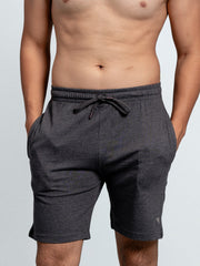 Men's Combed Cotton Shorts Charcoal