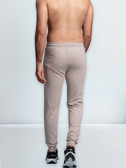 Men's Combed Cotton Regular fit Jogger Beige