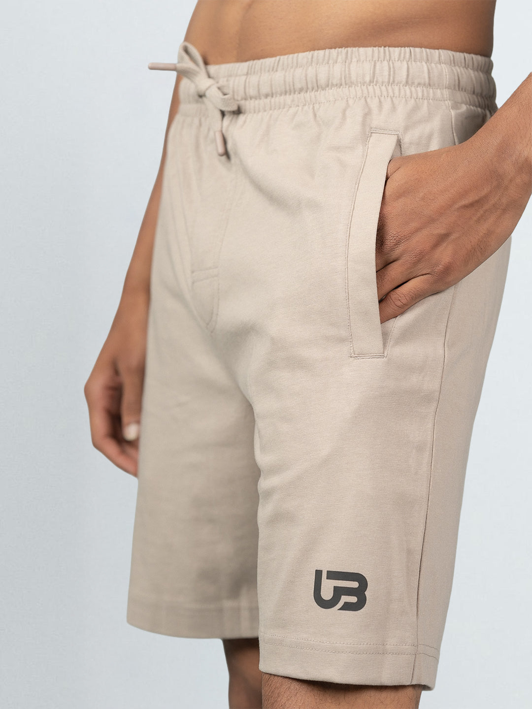 Men's Combed Cotton Shorts Beige