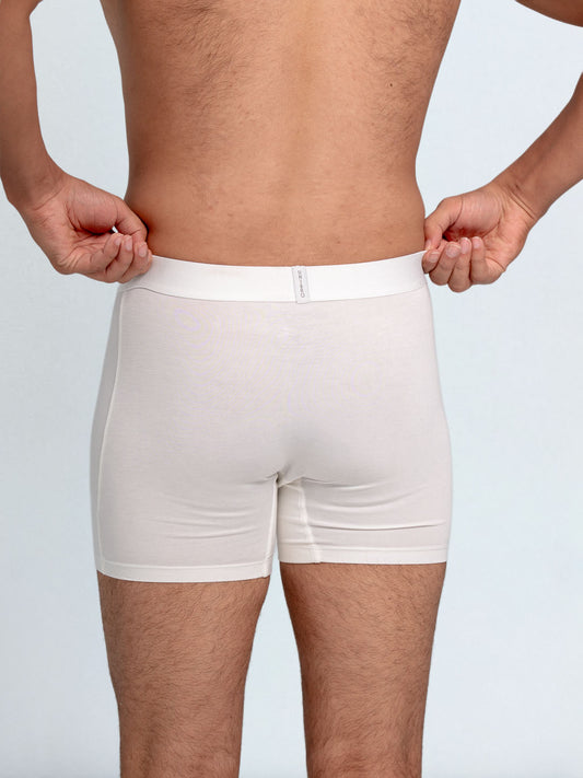 Men's TENCEL Micro Modal Elastane Stretch Boxer Brief White
