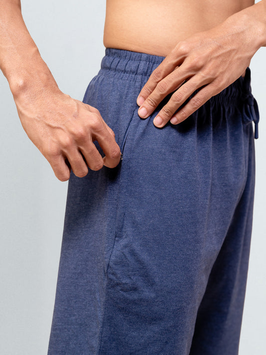 Men's Combed Cotton Shorts Denim Blue