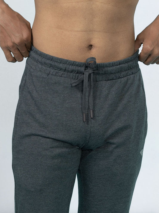 Men's Cotton Rich Slim Fit Track Charcoal Melange