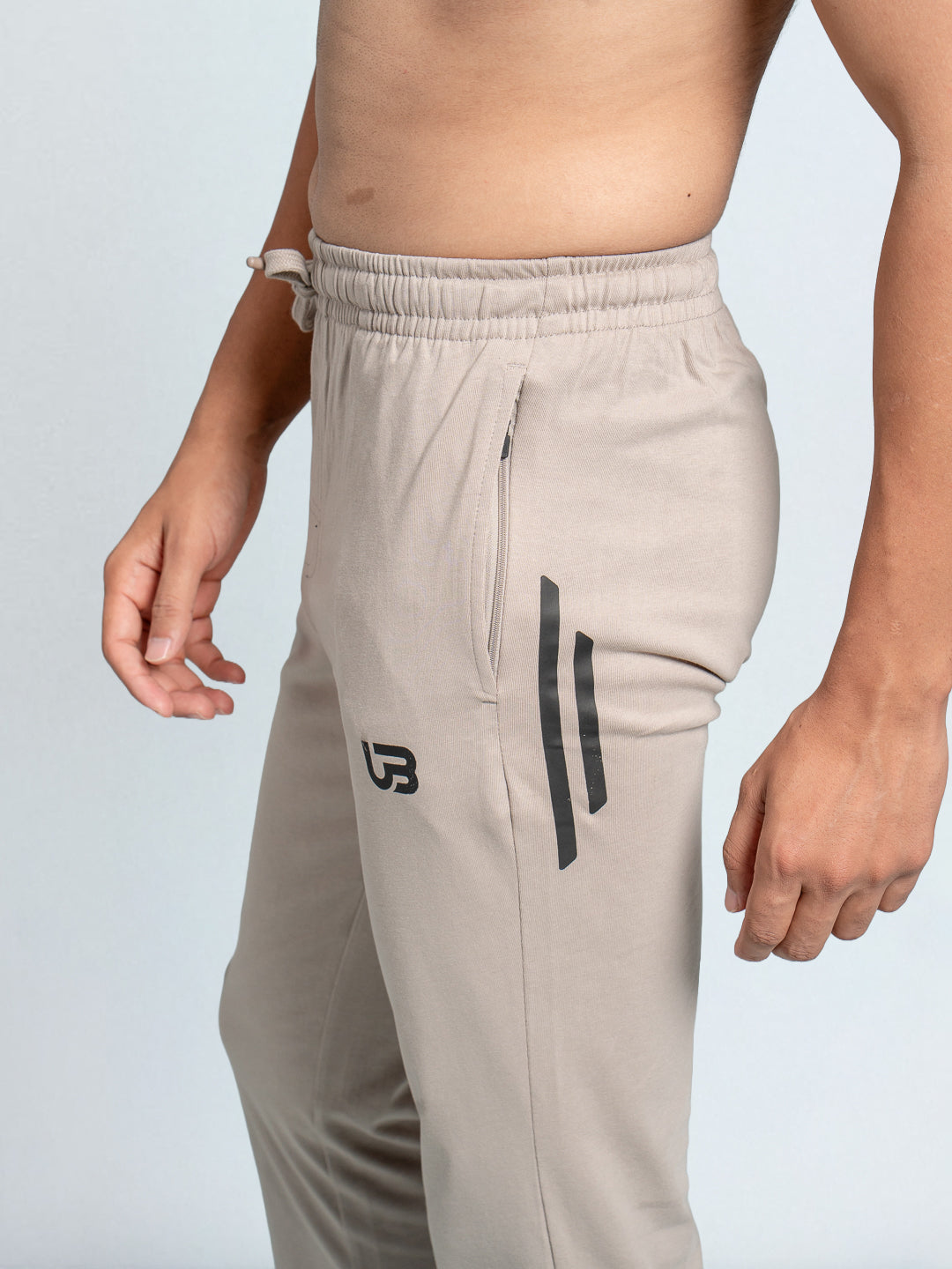 Men's Cotton Rich Regular Fit Track Pant Beige