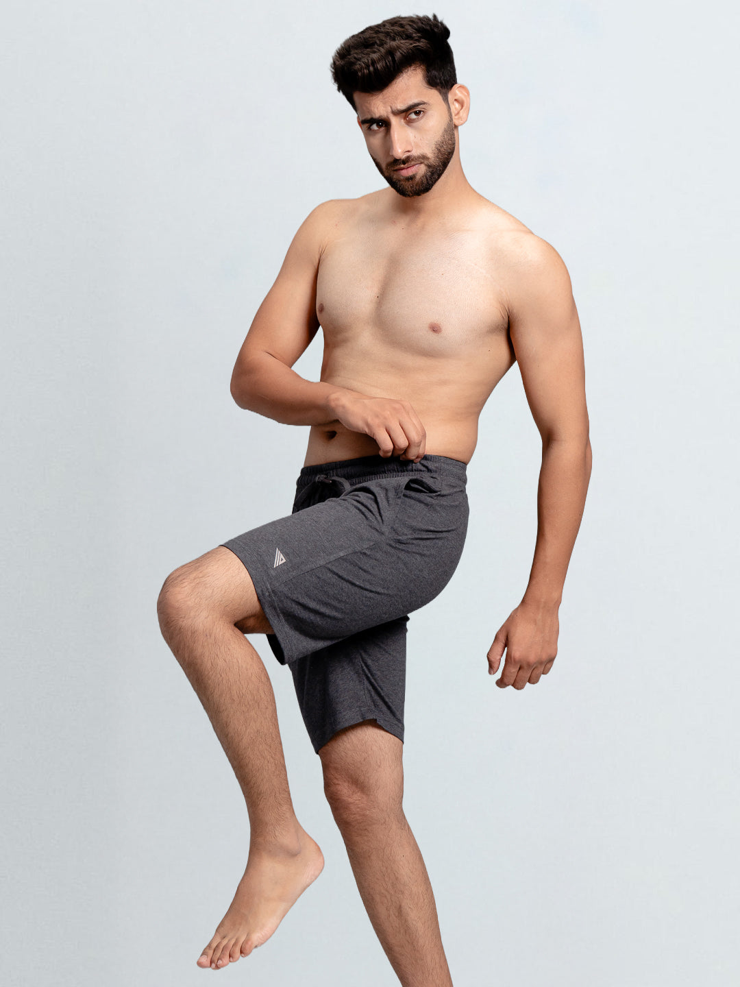 Men's Combed Cotton Shorts Charcoal