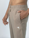 Men's Cotton Rich Slim Fit Track Taupe Brown