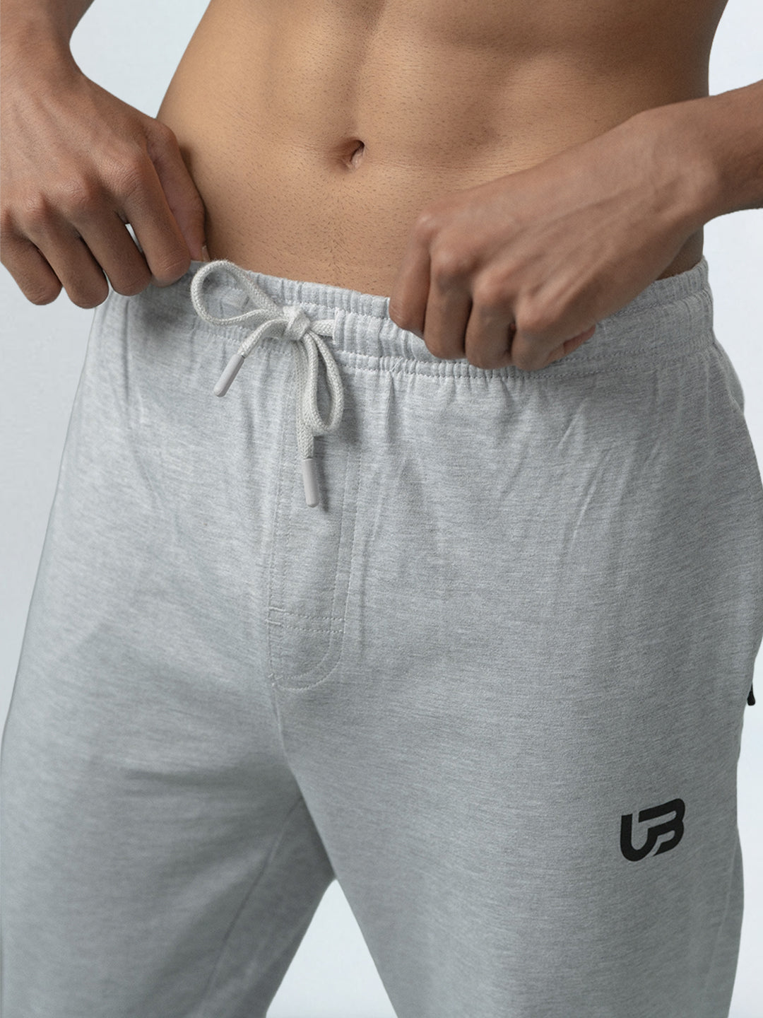 Men's Cotton Rich Regular Fit Track Pant Grey Melange