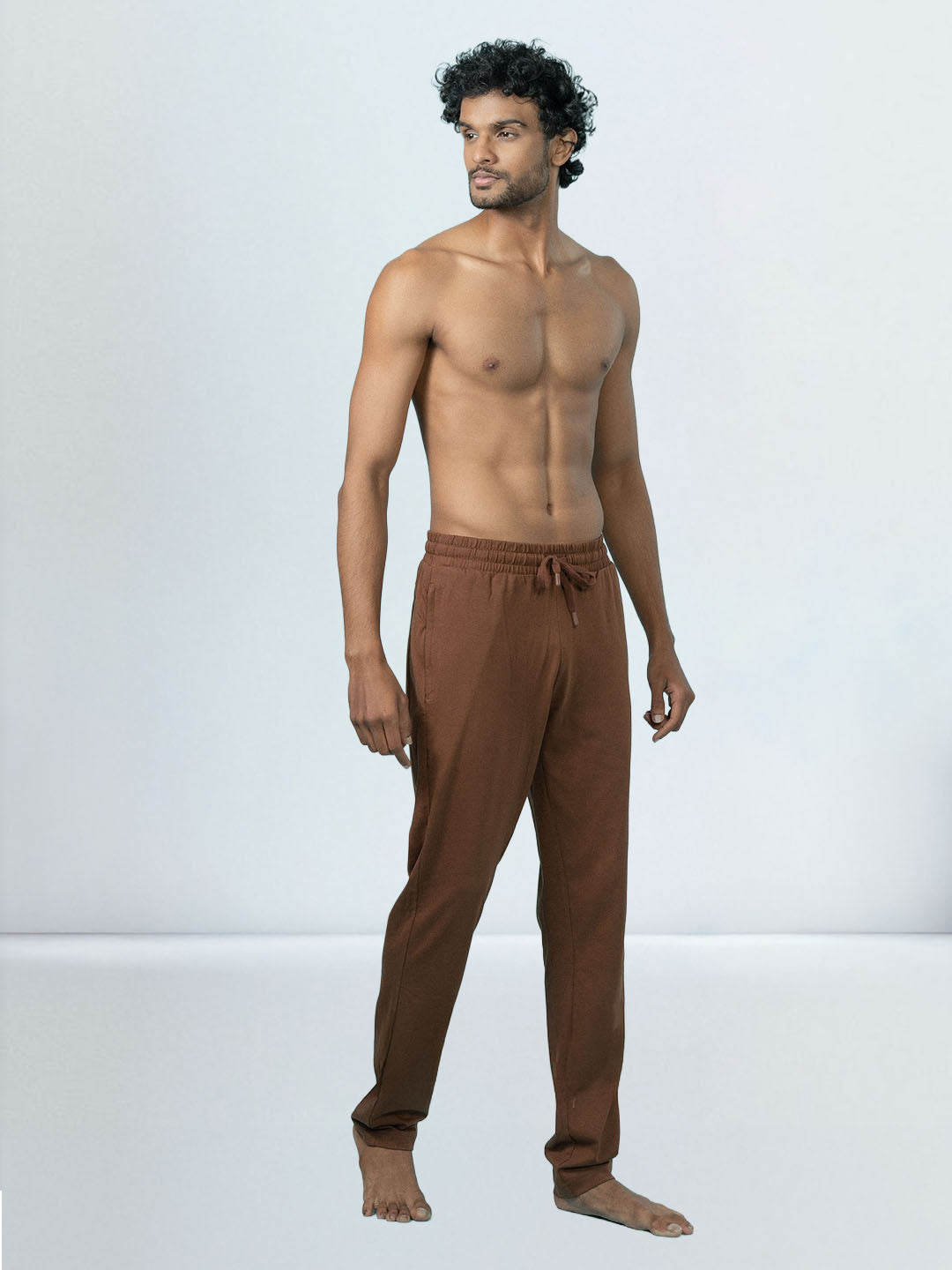 Men's Cotton Rich Slim Fit Track Brown