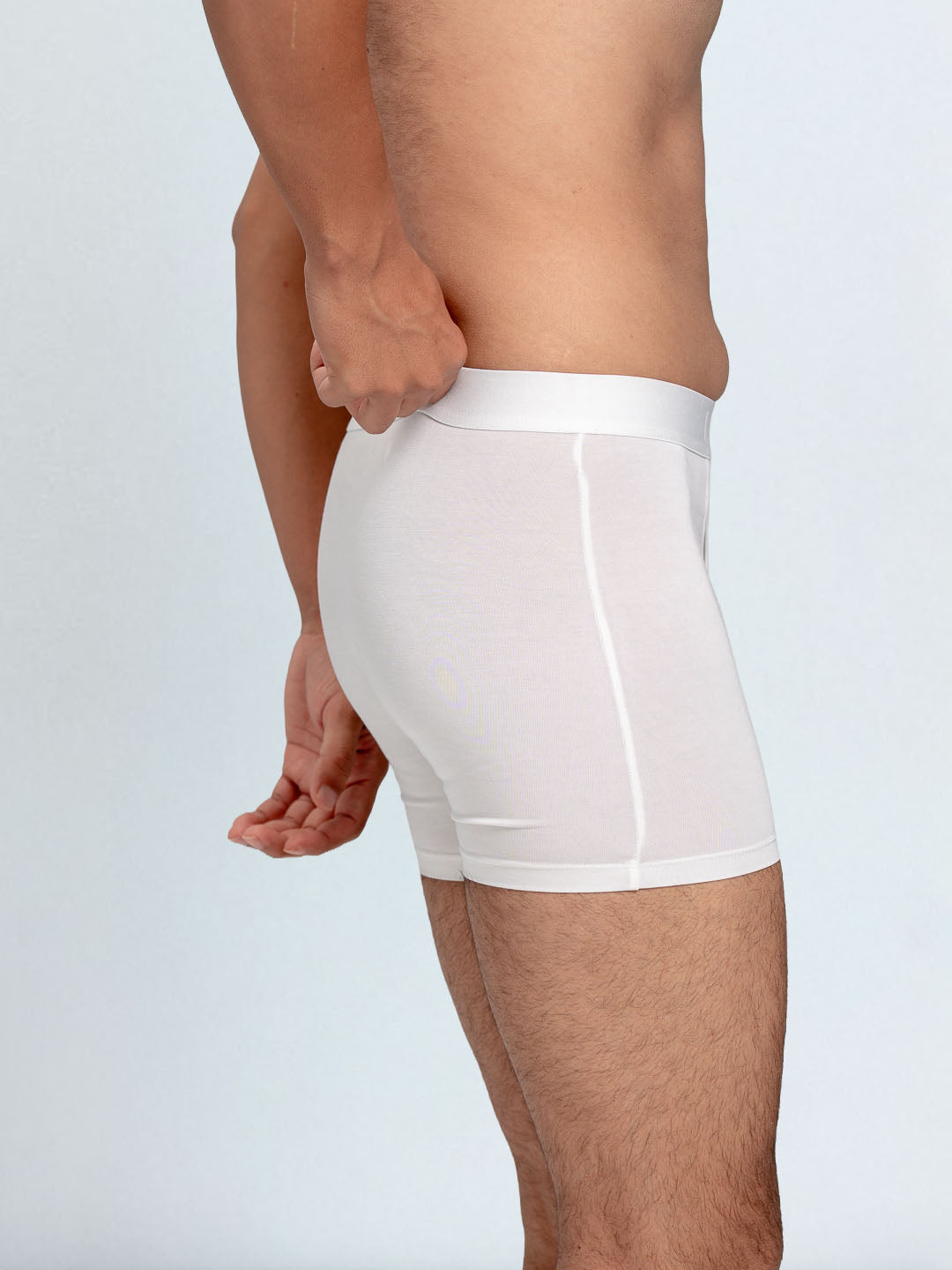 Men's TENCEL Micro Modal Elastane Stretch Boxer Brief White