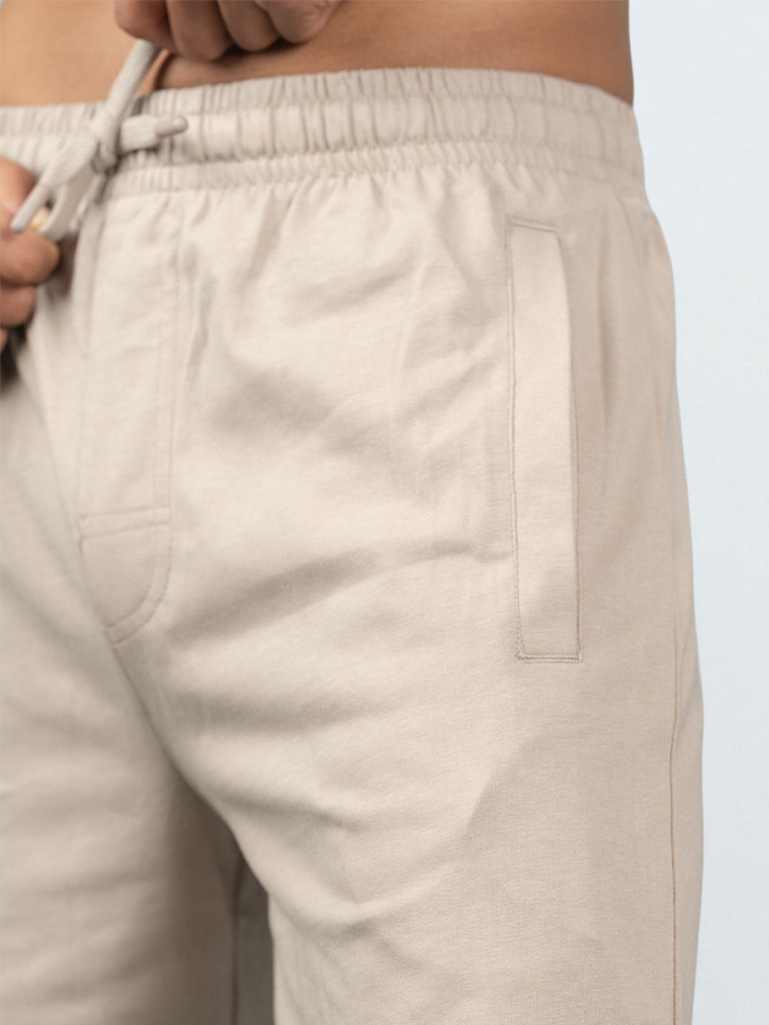 Men's Combed Cotton Shorts Beige