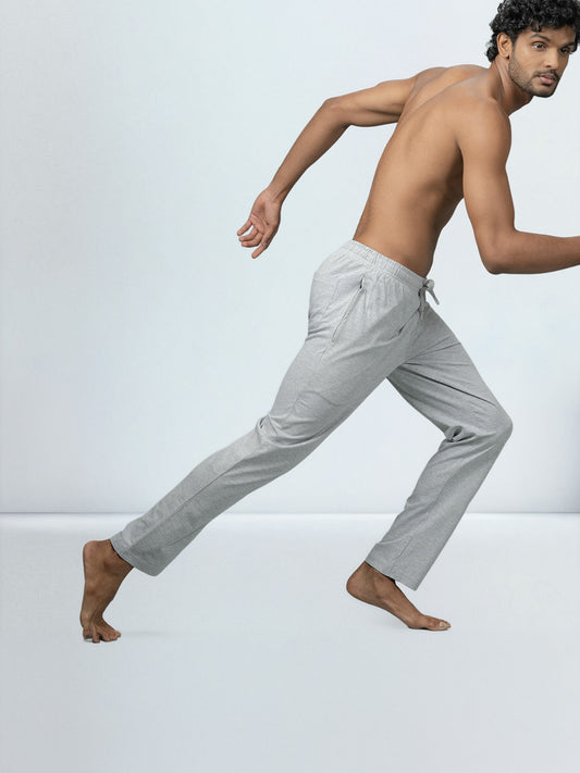 Men's Cotton Rich Regular Fit Track Pant Grey Melange