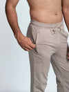 Men's Combed Cotton Regular fit Jogger Beige