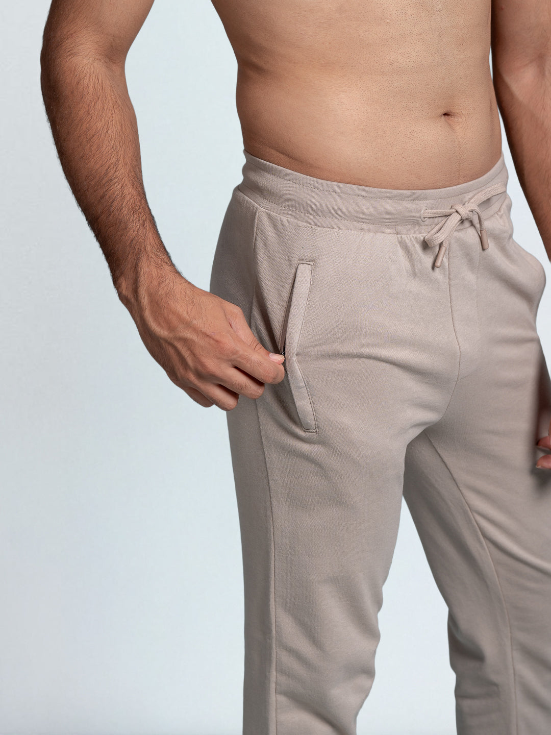 Men's Combed Cotton Regular fit Jogger Beige