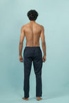 Men Combed Cotton Rich Agile Track Pant with Zipper Pockets Navy AGT4