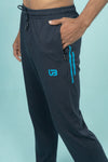 Men Combed Cotton Rich Agile Track Pant with Zipper Pockets Navy AGT4