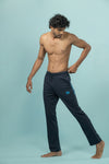 Men Combed Cotton Rich Agile Track Pant with Zipper Pockets Navy AGT4