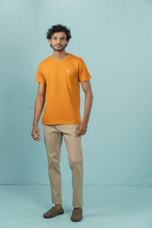 Men 100% Cotton Smart Fit Expert Tee Mustard ET27