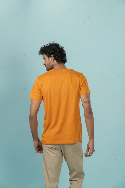 Men 100% Cotton Smart Fit Expert Tee Mustard ET27
