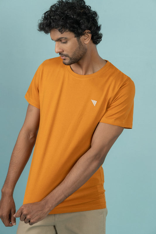 Men 100% Cotton Smart Fit Expert Tee Mustard ET27