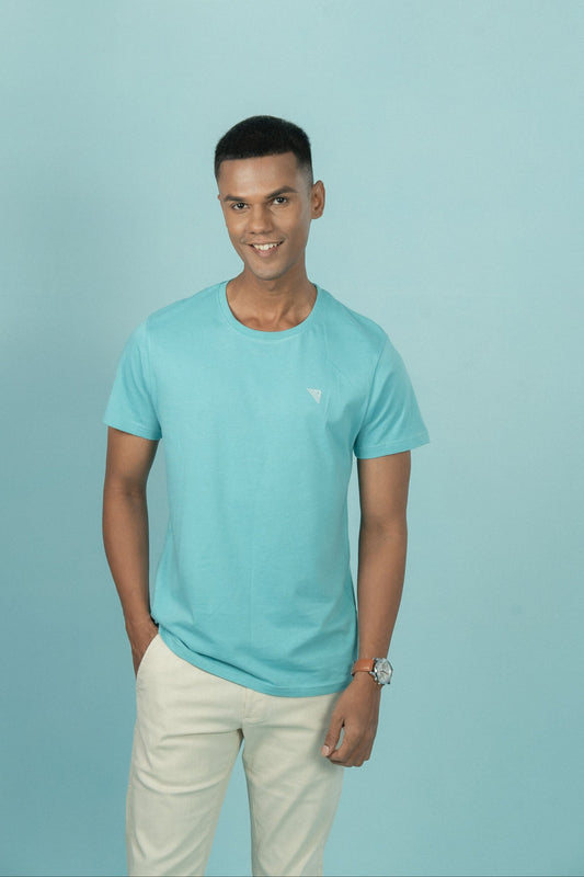 Men 100% Cotton Smart Fit Expert Tee Auqa ET26