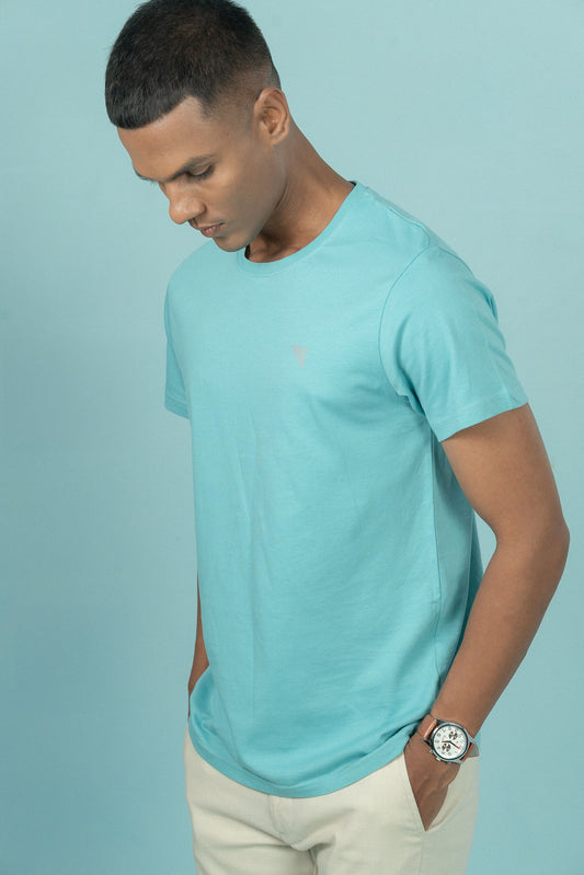 Men 100% Cotton Smart Fit Expert Tee Auqa ET26