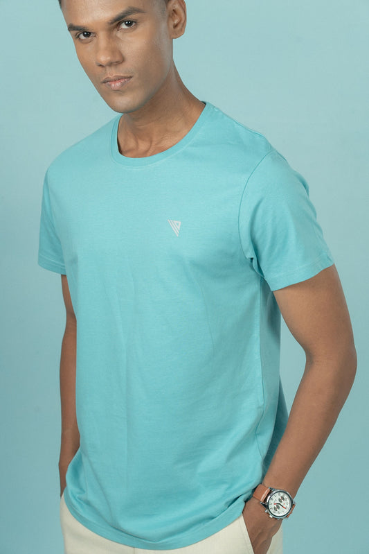 Men 100% Cotton Smart Fit Expert Tee Auqa ET26