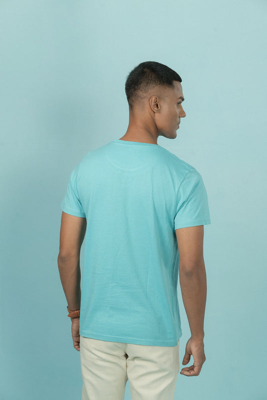 Men 100% Cotton Smart Fit Expert Tee Auqa ET26
