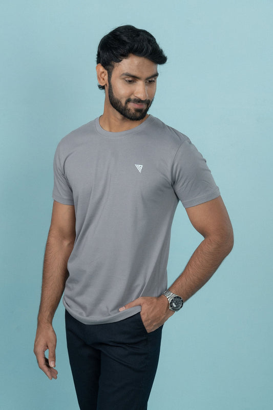 Men 100% Cotton Smart Fit Expert Tee Graphite Grey ET25