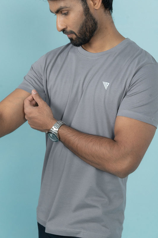 Men 100% Cotton Smart Fit Expert Tee Graphite Grey ET25