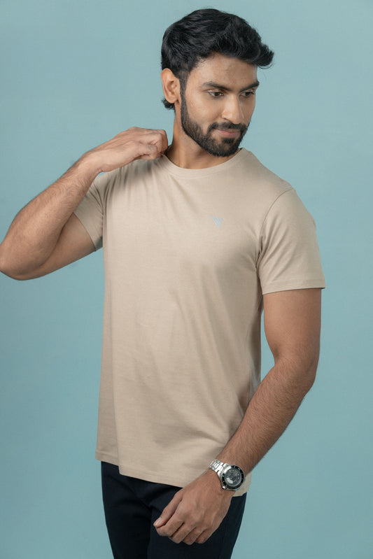 Men 100% Cotton Smart Fit Expert Tee Royal Beige ET24