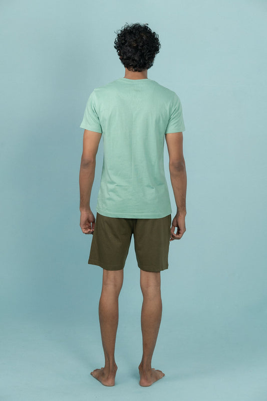 Men 100% Cotton Smart Fit Expert Tee Olive Green ET20