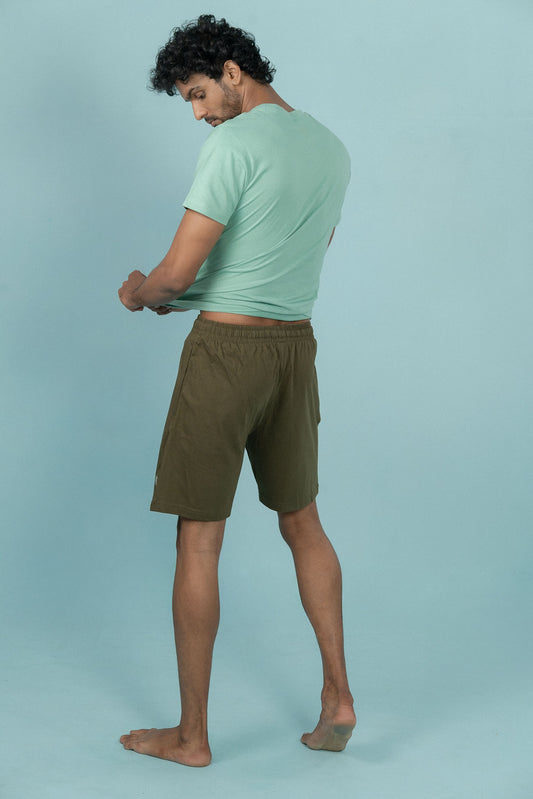 Men 100% Cotton Smart Fit Expert Tee Olive Green ET20