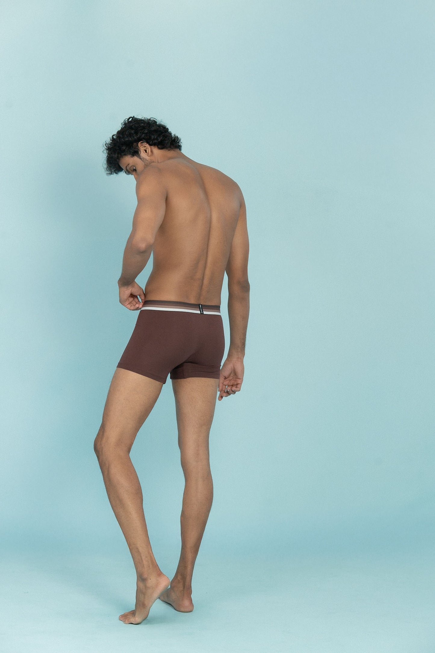 Men TENCEL™ Modal Micro Elastane Stretch Trunk Coffee Brown