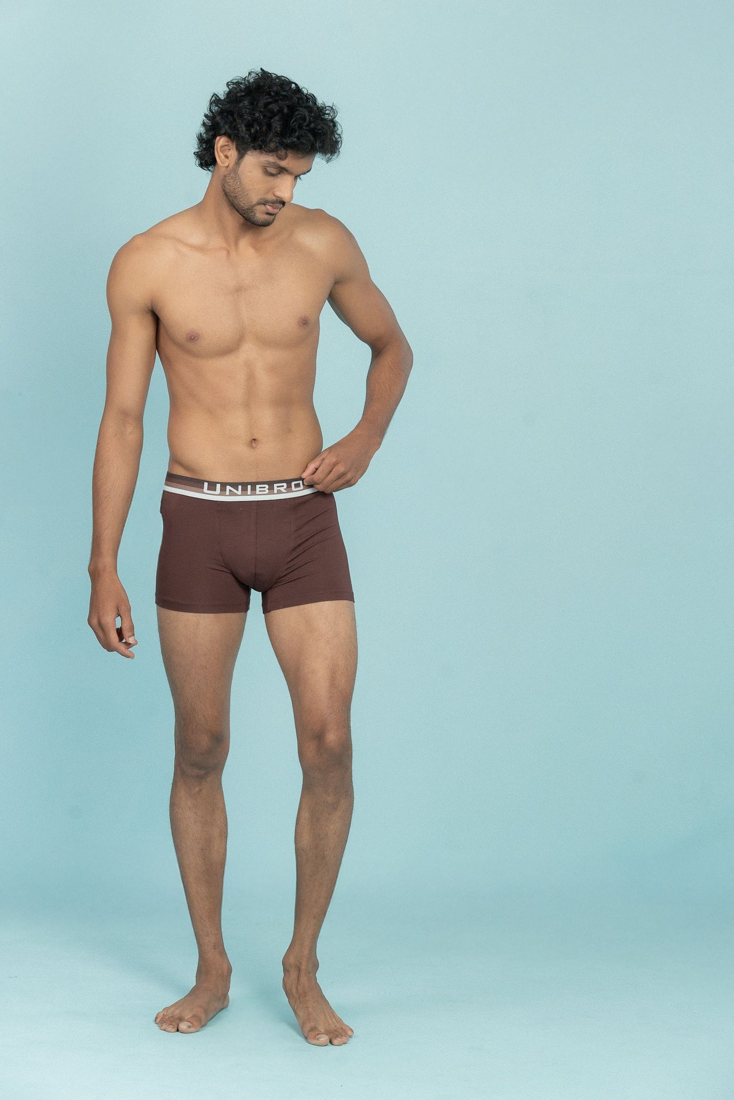 Men TENCEL™ Modal Micro Elastane Stretch Trunk Coffee Brown