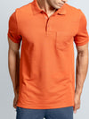 Men's Cotton Rich Pique Polo Burnt Orange