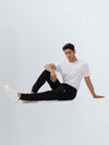 Men Combed Cotton Regular fit Jogger Black