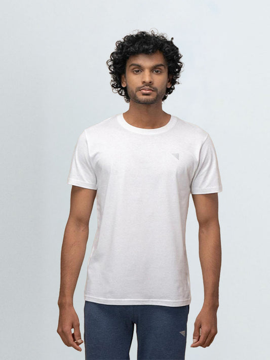 Men's 100% Cotton Crew Neck Mist White