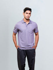 Men's Cotton Rich Pique Polo Violet