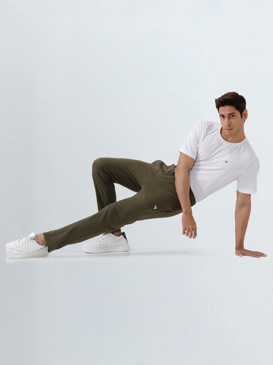 Men's Cotton Rich Regular Fit Track Olive