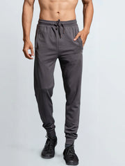 Men Combed Cotton Regular fit Jogger Dark Grey