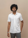 Men Combed Cotton Rich Slim Fit Ether Shirt White ER1
