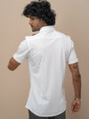 Men Combed Cotton Rich Slim Fit Ether Shirt White ER1