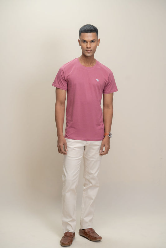 Men 100% Cotton Smart Fit Expert Tee Rouge ET23