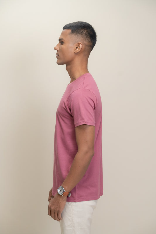 Men 100% Cotton Smart Fit Expert Tee Rouge ET23
